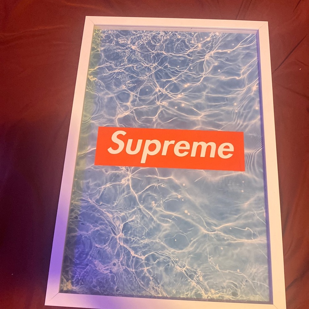 Supreme glass wall art
